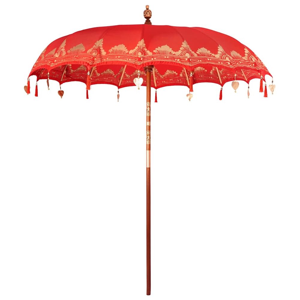 Parasol balinais rouge 215 x 215 x 260 cm