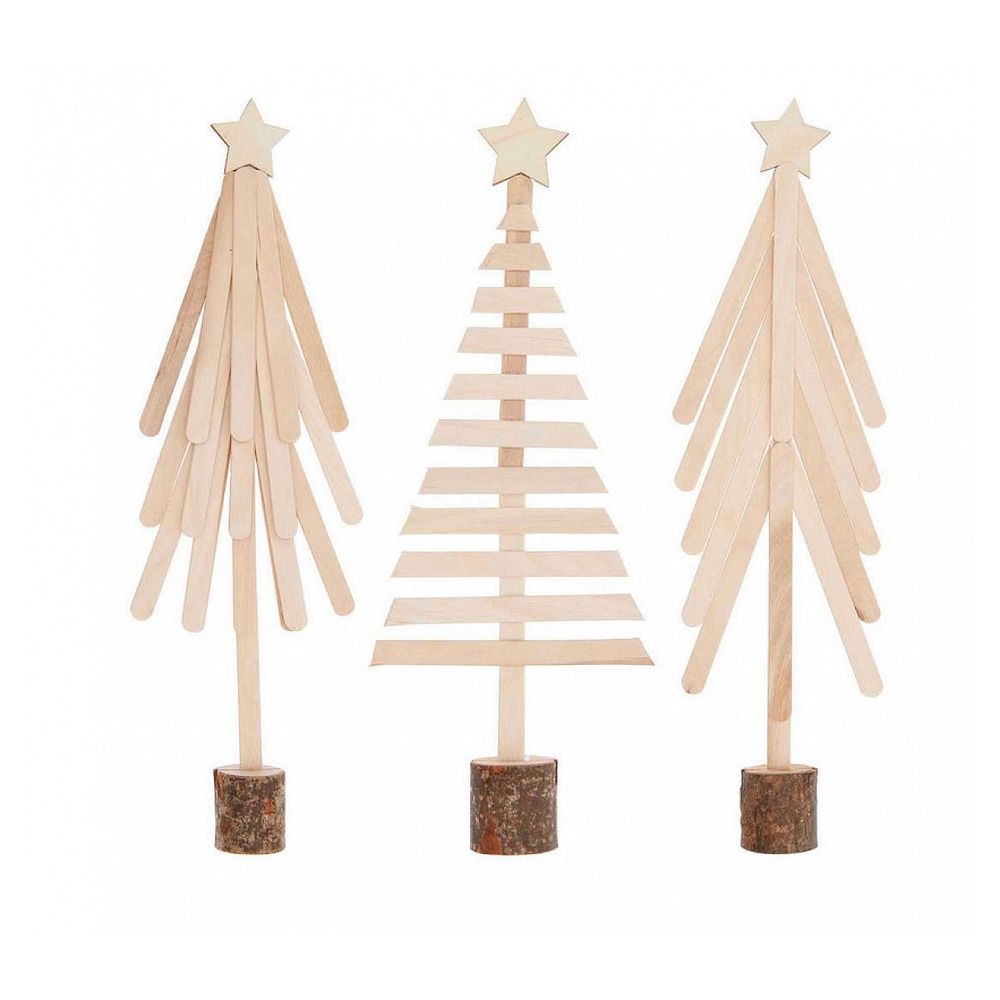 Kit de bricolage en bois - sapins écologiques avec 66 pièces