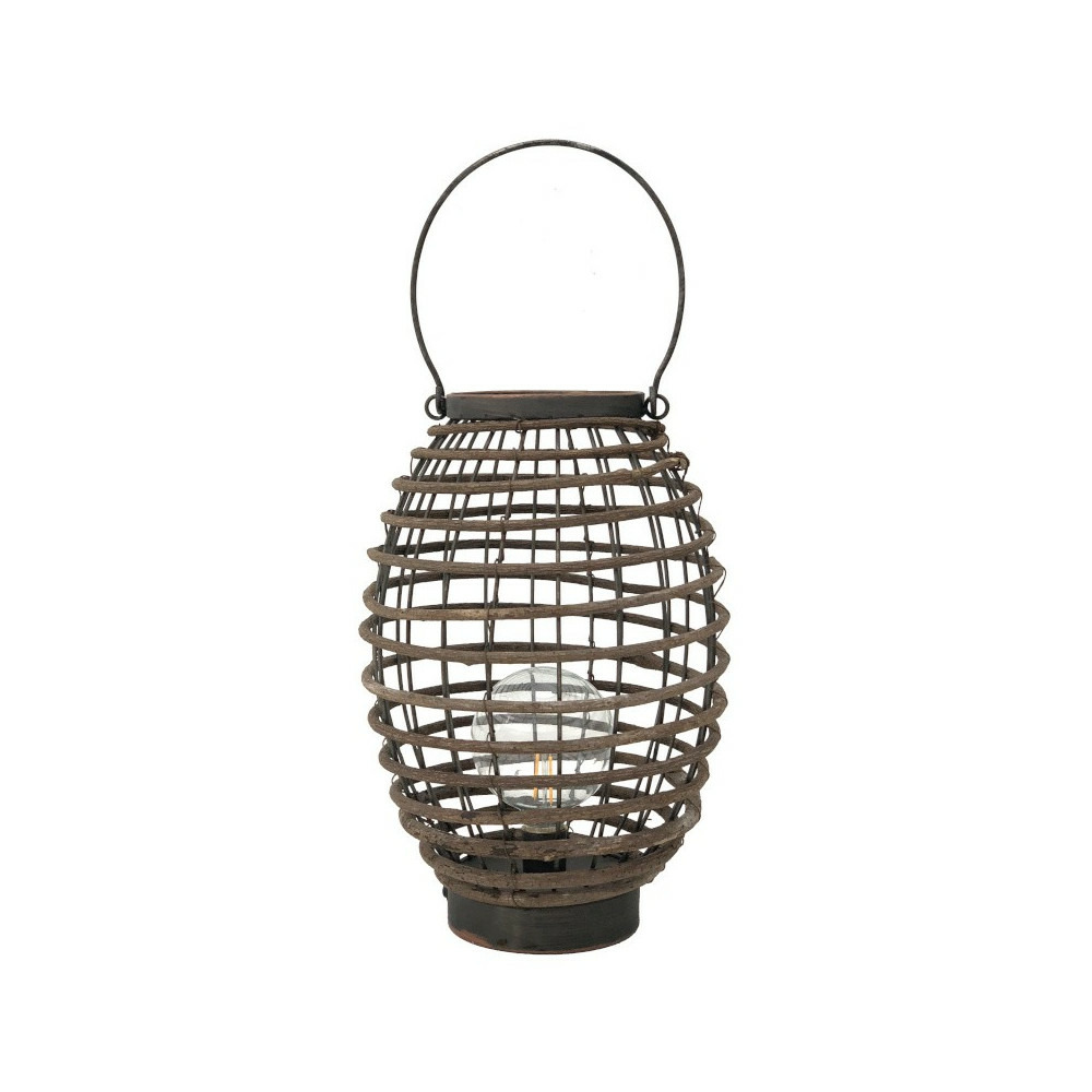 Lanterne extérieur jardin à poser ancienne bois marron 34cm