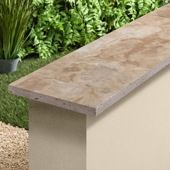 Couvertine travertin beige nuancé 100x33x3 cm (à l'unité) - ro'ma nature