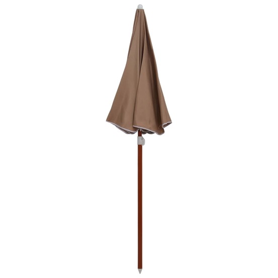 Parasol de jardin avec mât en acier 180 cm taupe
