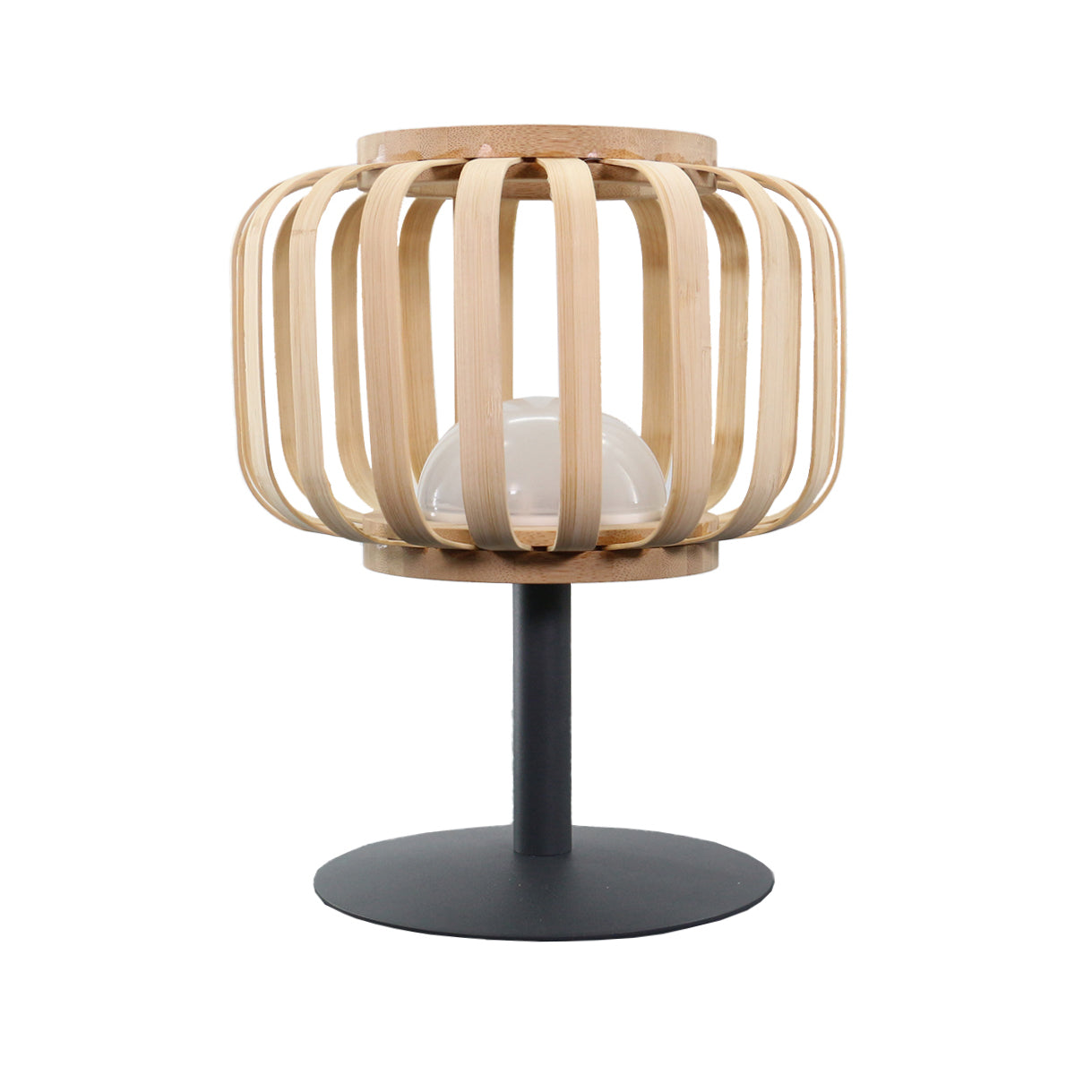 Lampe de table sans fil standy mini bambou beige bambou h25cm