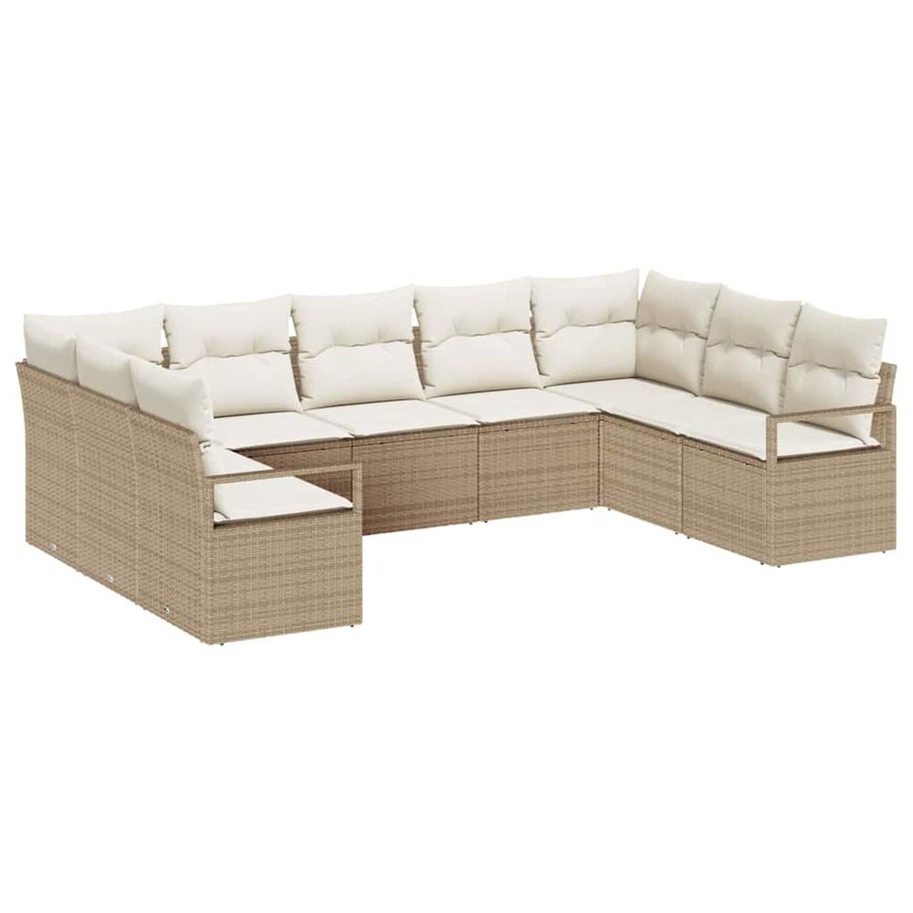 Ensemble de canapés 9 pc beige polyrotin