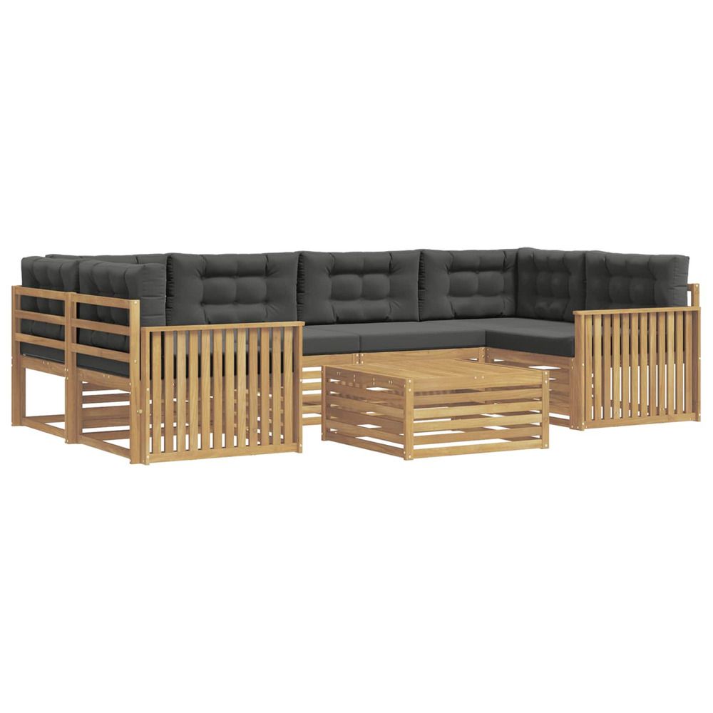 Ensemble de canapés d'extérieur 7 pc blanc et anthracite