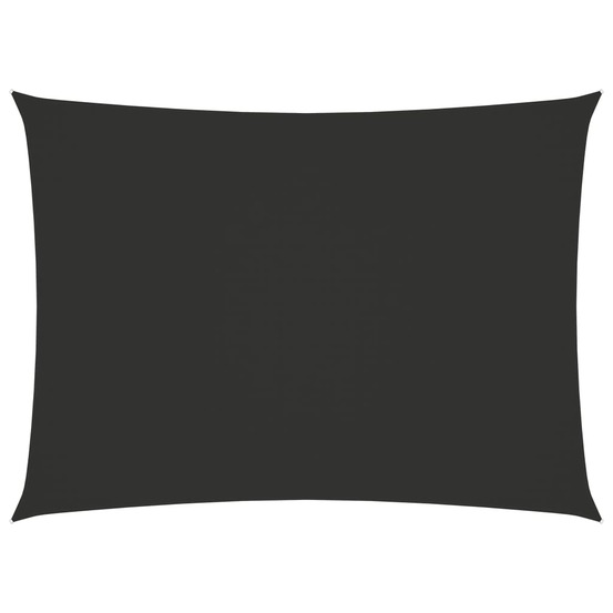 Voile toile d'ombrage parasol tissu oxford rectangulaire 2,5 x 4,5 m anthracite