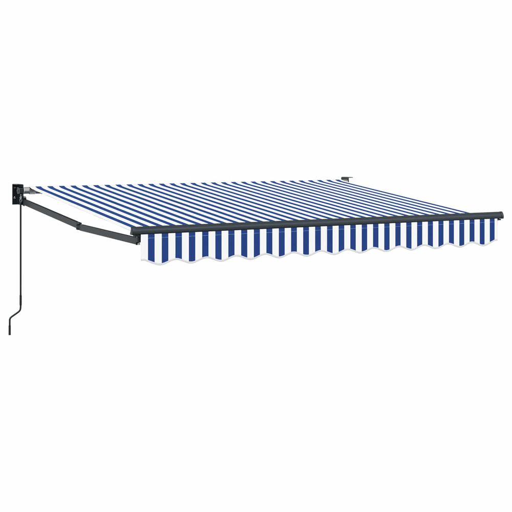 Auvent rétractable bleu et blanc 3 x 2 m