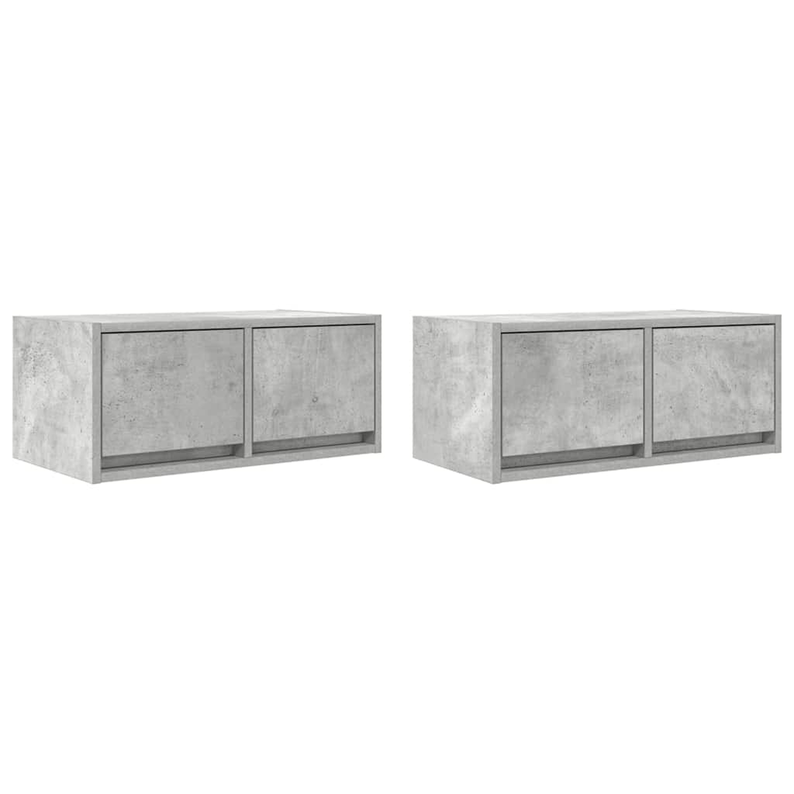 Meubles tv 2 pcs gris béton 60x31x25,5 cm bois d'ingénierie
