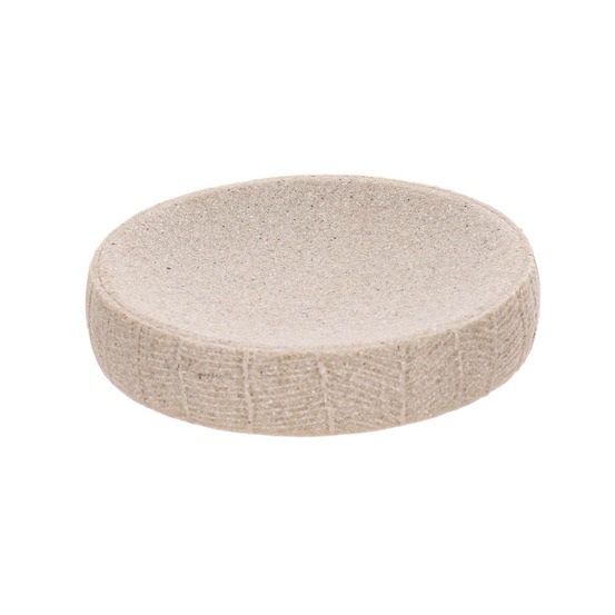 Porte savon en polyresine effet feuille - naturel