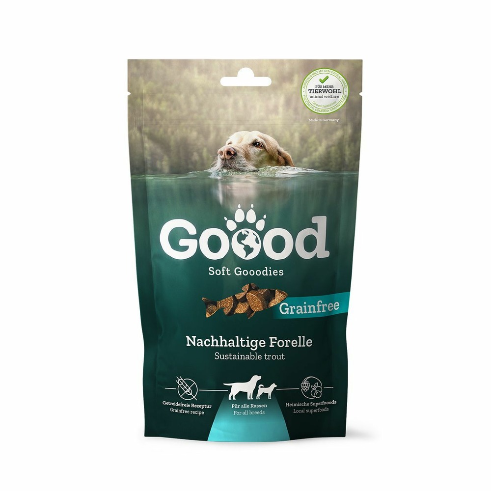 Friandise grainfree pour chien, soft snack truite 100g