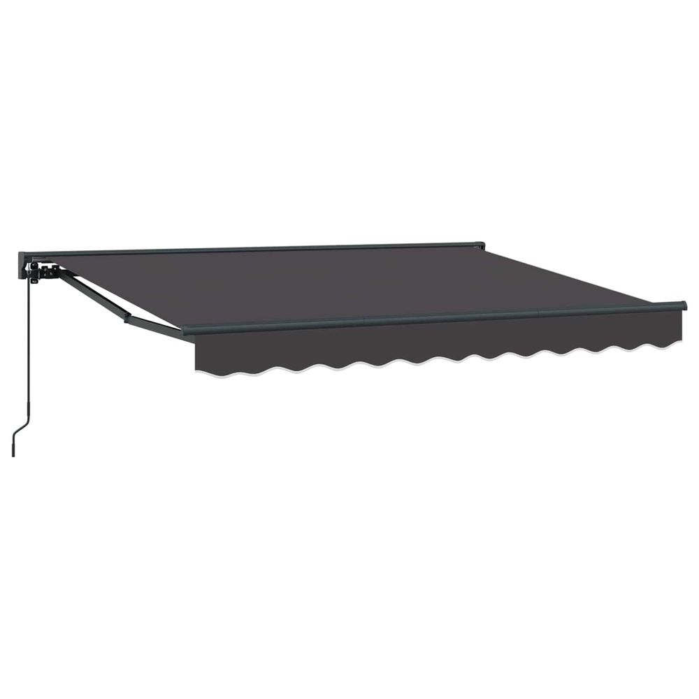 Auvent rétractable manuel anthracite 3,5 x 2 m
