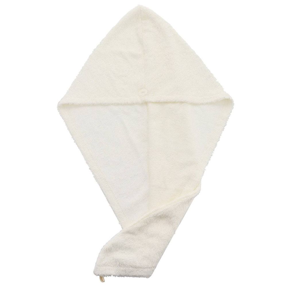 Serviette de bain absorbante pour cheveux bambou polyester - naturel