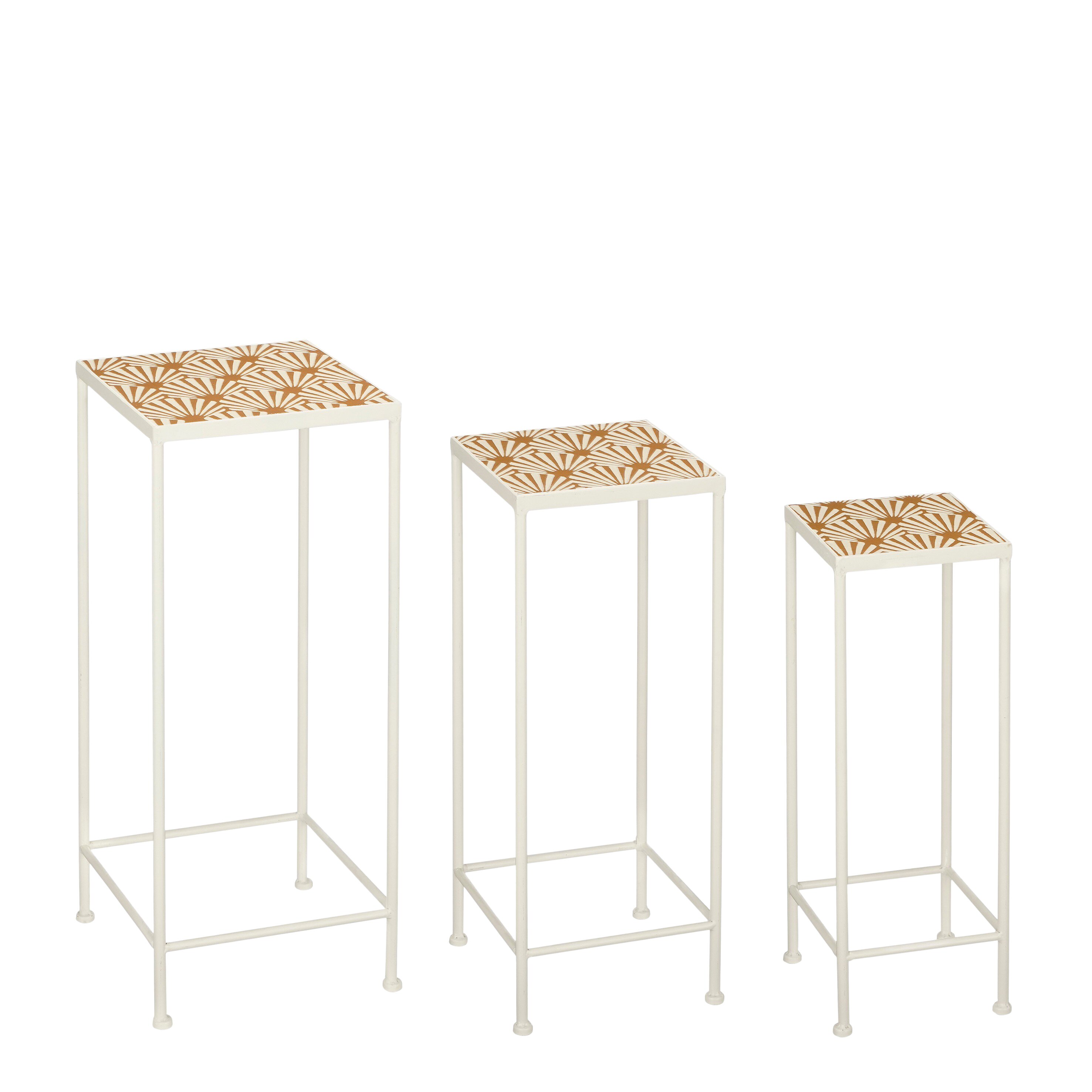 Mica decorations odile table d'appoint d'extérieur - marron, blanc