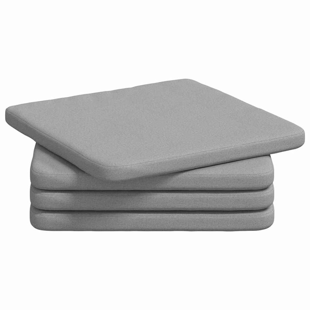 Coussins de siège 4 pc tissu gris nuage 40 x 40 x 3 cm