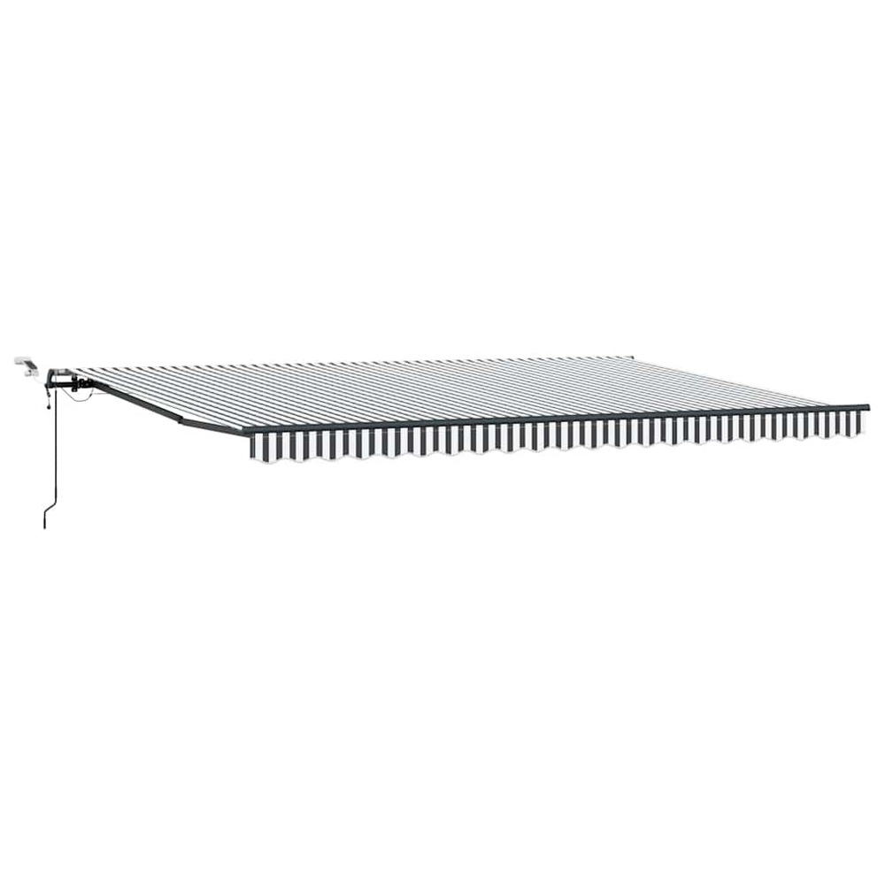 Auvent rétractable automatique avec led anthracite et blanc