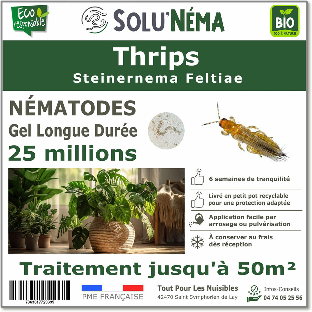 Solunéma - thrips - nématodes (sf) - 25 millions pour traiter jusqu'à 50 m²