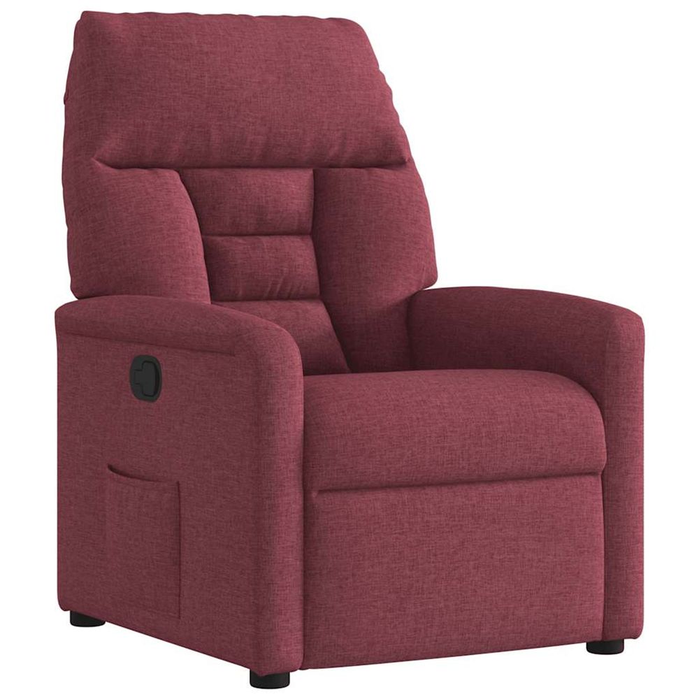 Fauteuil inclinable rouge bordeaux tissu