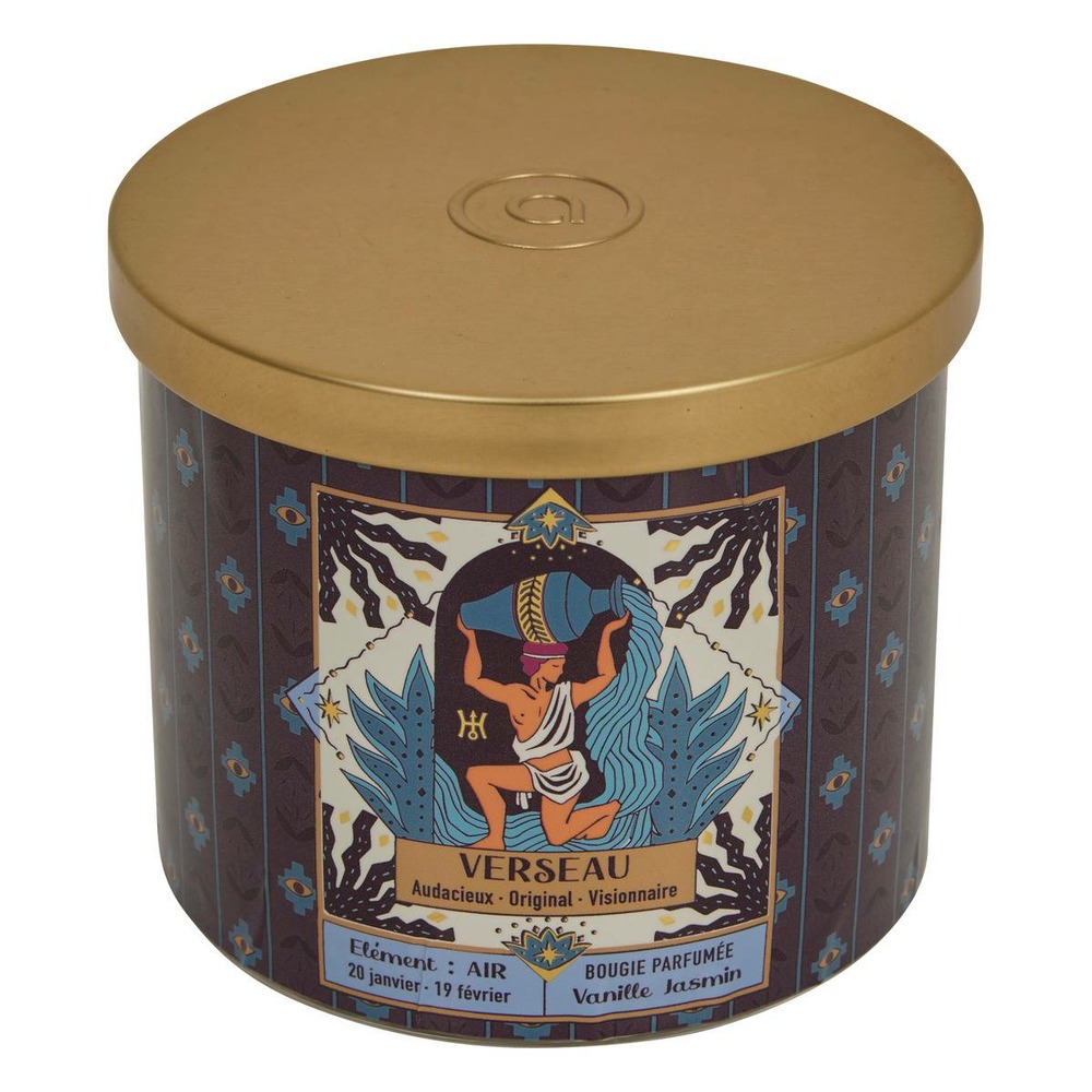 Bougie parfumée astro 396g pot verre assorti