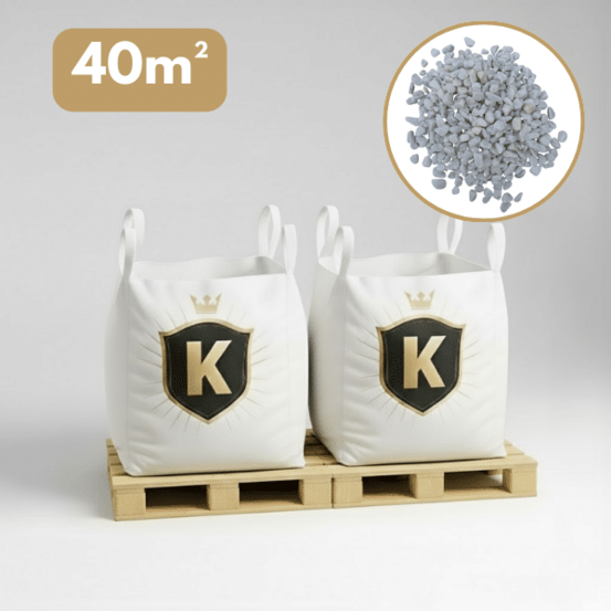 Galet blanc 8/12 mm – pack 2 big bag +/- 1,5t – 40 m²