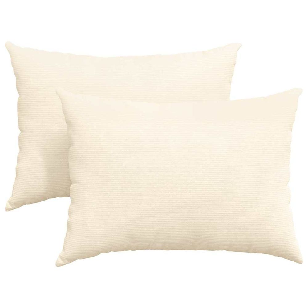 Coussins de canapé 2 pcs crème 70 x 50 cm