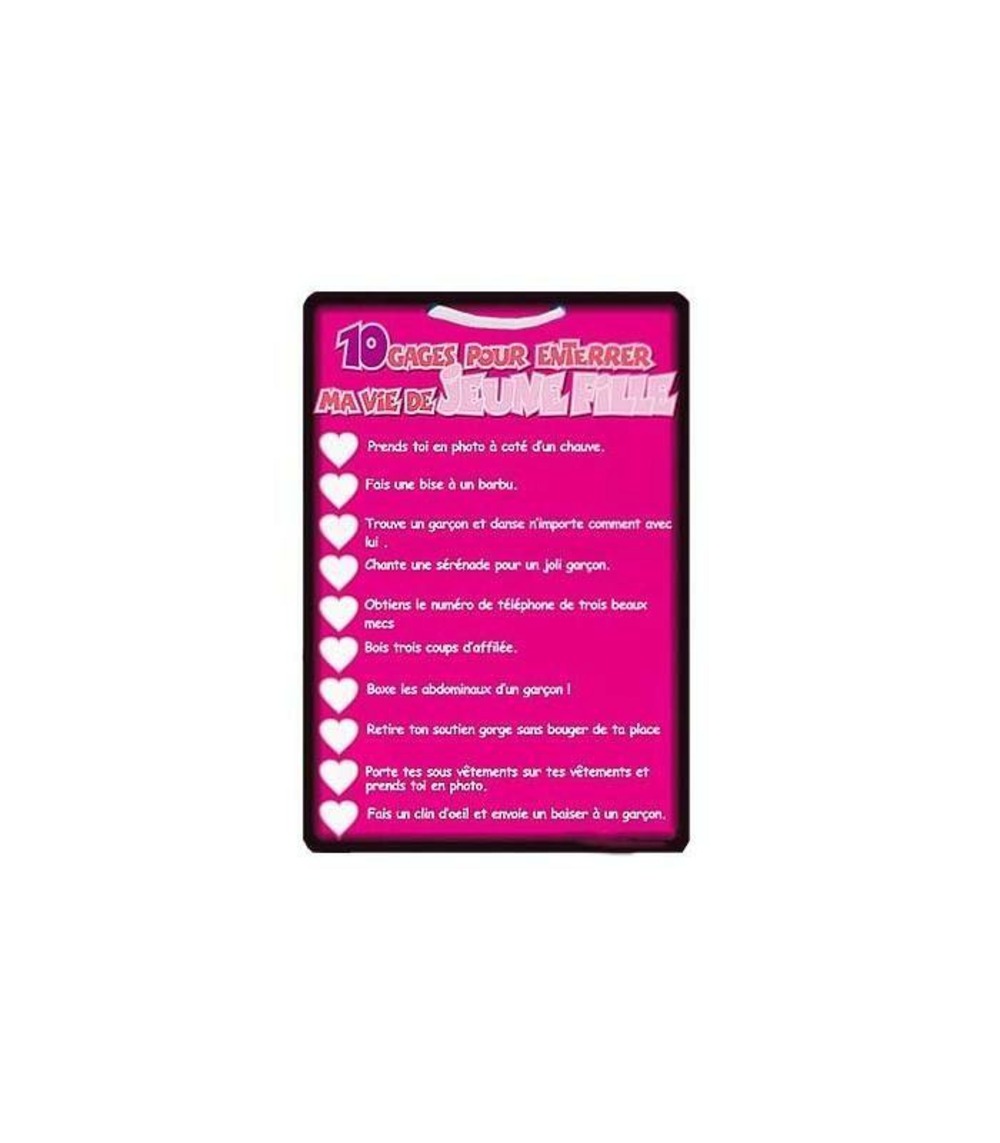 Gages - enterrement vie de jeune fille