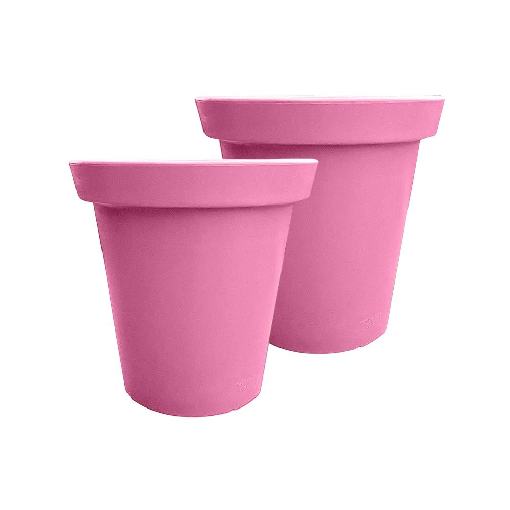 Pot de fleurs rond xxl delight 200l - lot de 2 - plast'up rotomoulage