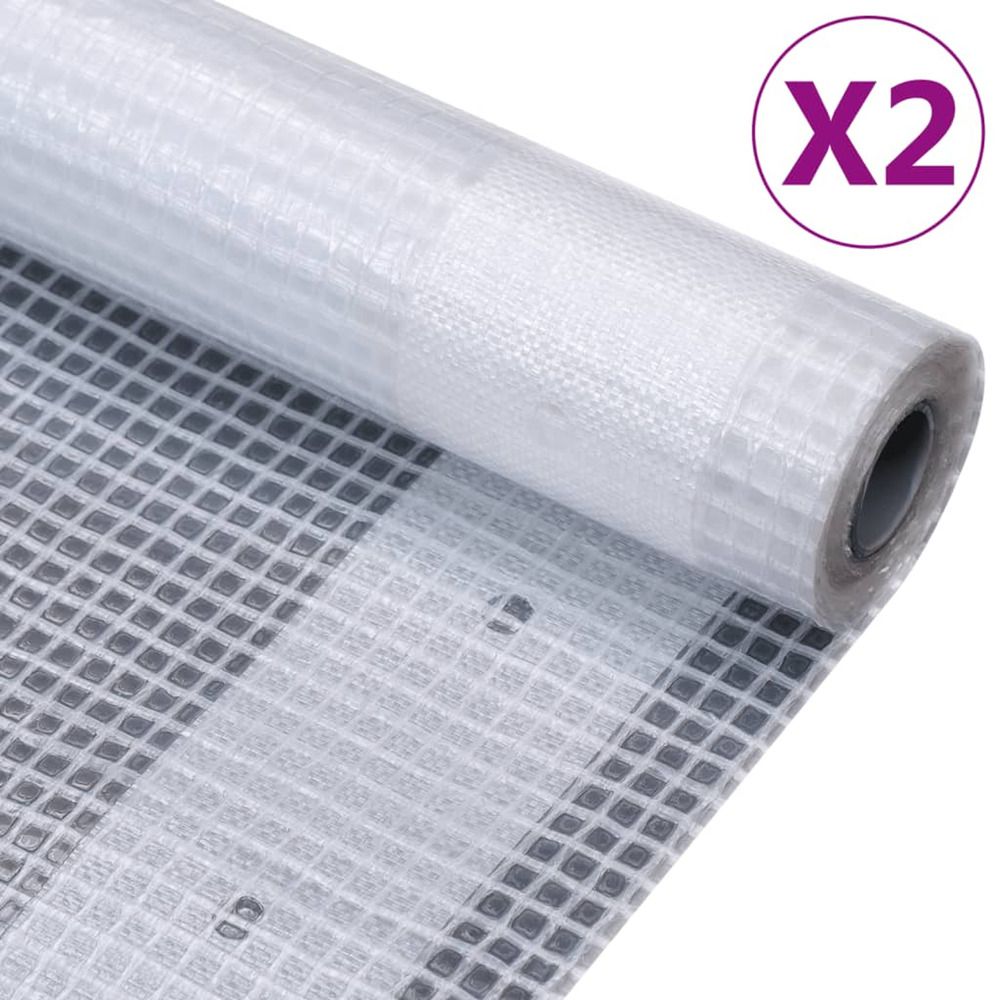 Bâches leno 2 pcs 260 g/m² 3x2 m blanc