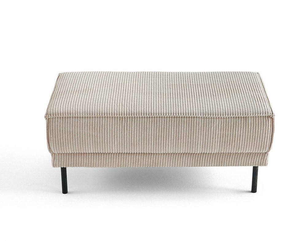 Charlie - pouf - pieds hauts - en velours côtelé