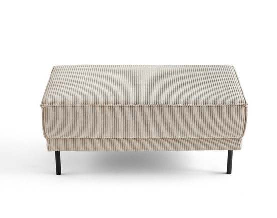 Charlie - pouf - pieds hauts - en velours côtelé