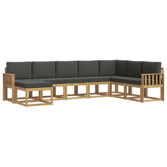 Ensemble de canapés d'extérieur 8 pc blanc et anthracite