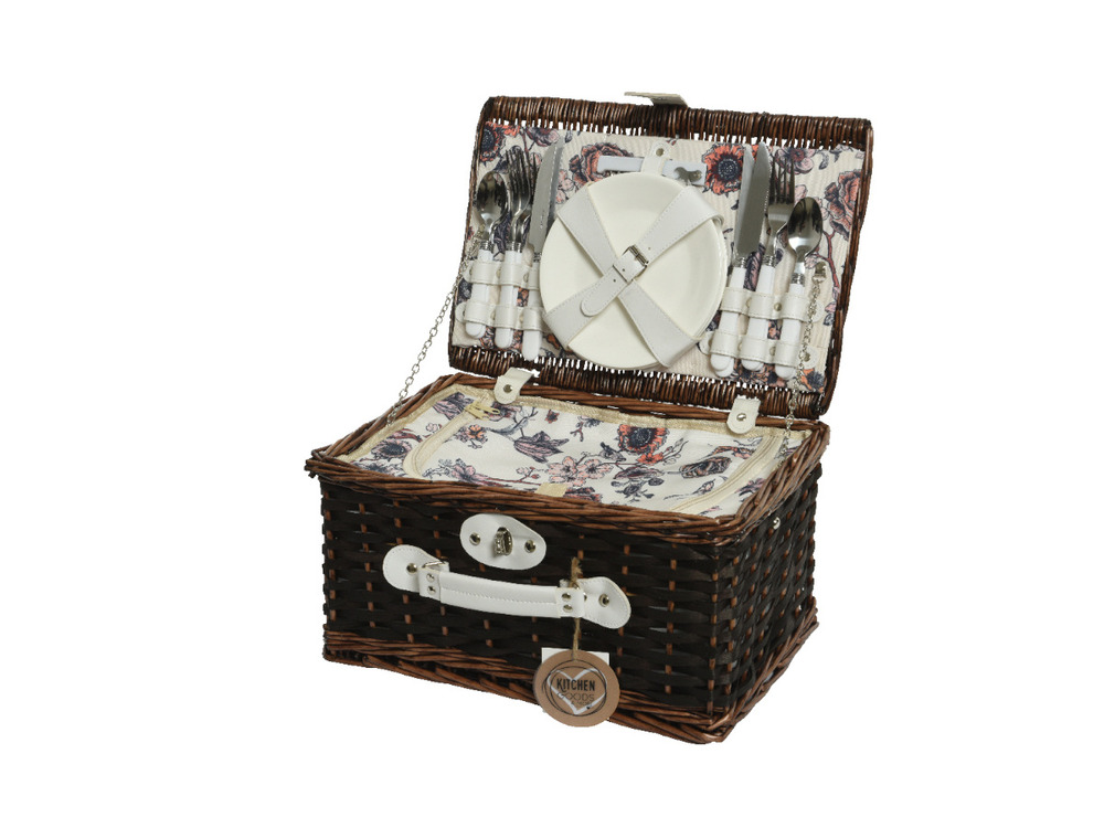 Set de pique-nique fleurit résine tressée