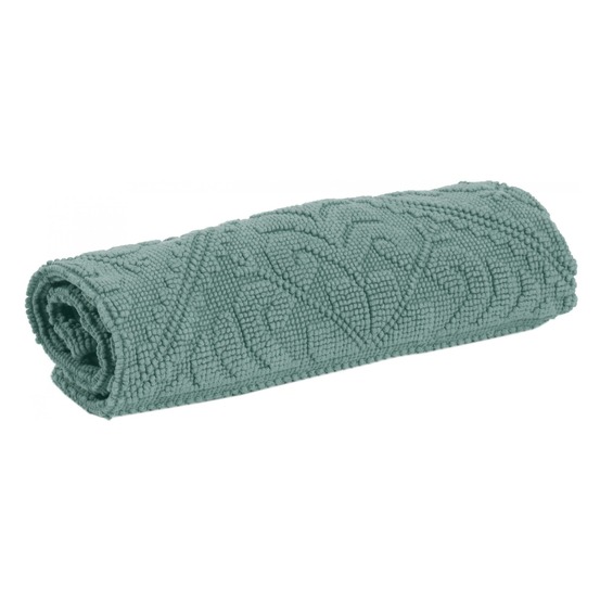Tapis de bain enzo vert de gris 54 x 64 cm