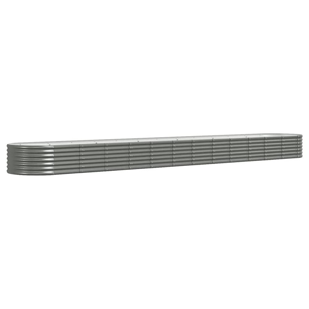 Lit surélevé de jardin acier galvanisé 512x80x36 cm gris