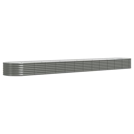 Lit surélevé de jardin acier galvanisé 512x80x36 cm gris
