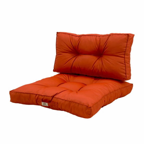 Coussins pour salon de jardin capitonné 60x60cm orange