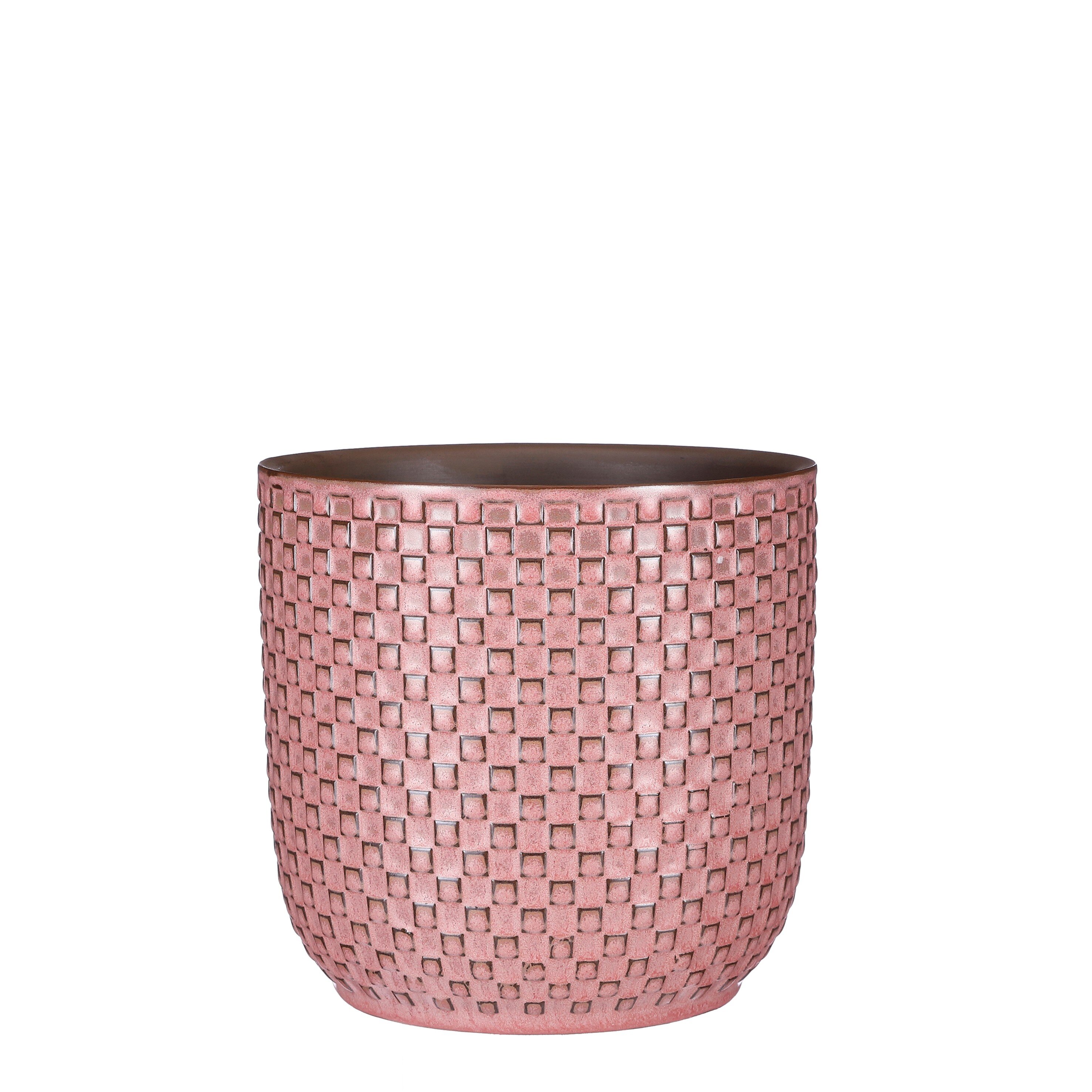 Mica decorations daan pot de fleurs - h17,5 x ø19,5 cm - rose clair