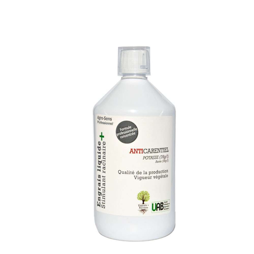 Potasse organique, formule liquide concentrée - agro sens - 500 ml (250 litres de préparation)