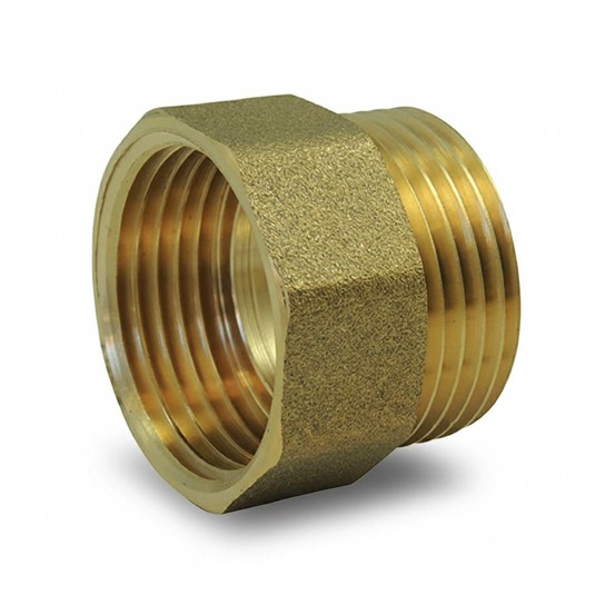 Manchon égal laiton mâle/femelle pn16 - raccord filetage gaz plomberie - 3/4''