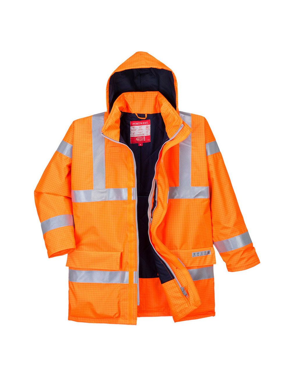 Parka bizflame rain hi-vis multirisque couleur : orange taille xl - portwest