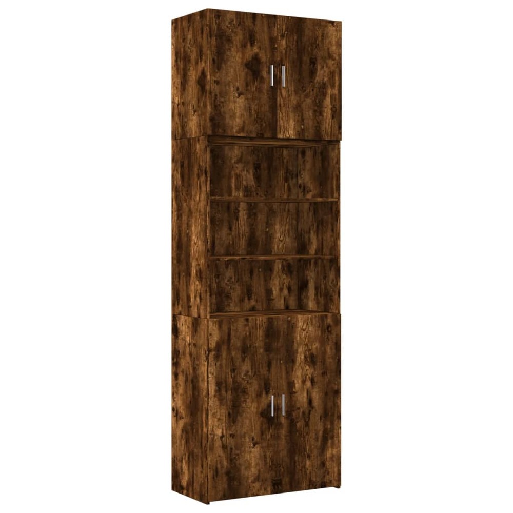 Buffet bahut commode armoire meuble de rangement organisateur cuisine salle de séjour salon haut 80 x 42,5 x 249 cm bois d'in