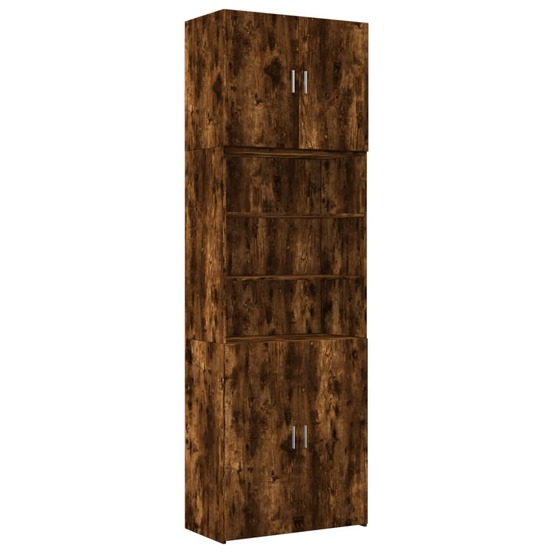 Buffet bahut commode armoire meuble de rangement organisateur cuisine salle de séjour salon haut 80 x 42,5 x 249 cm bois d'in