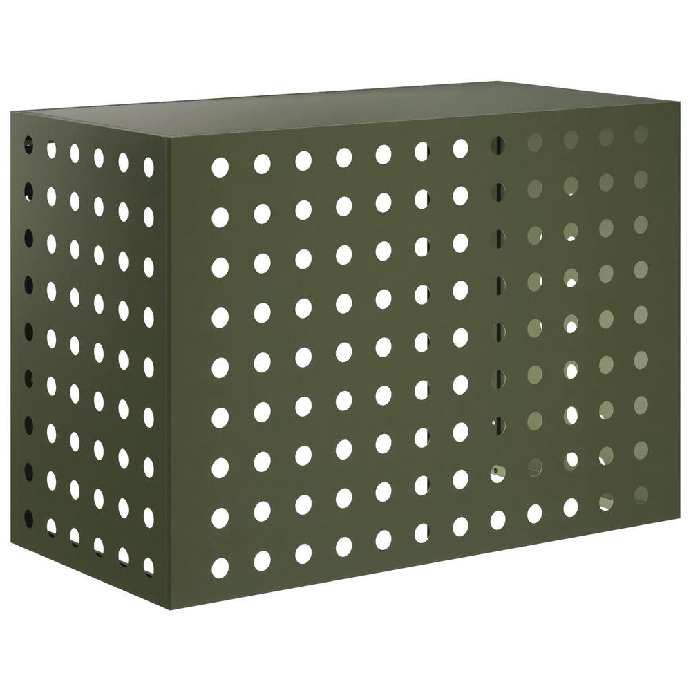 Housse de climatiseur vert olive 100 x 50 x 70 cm acier