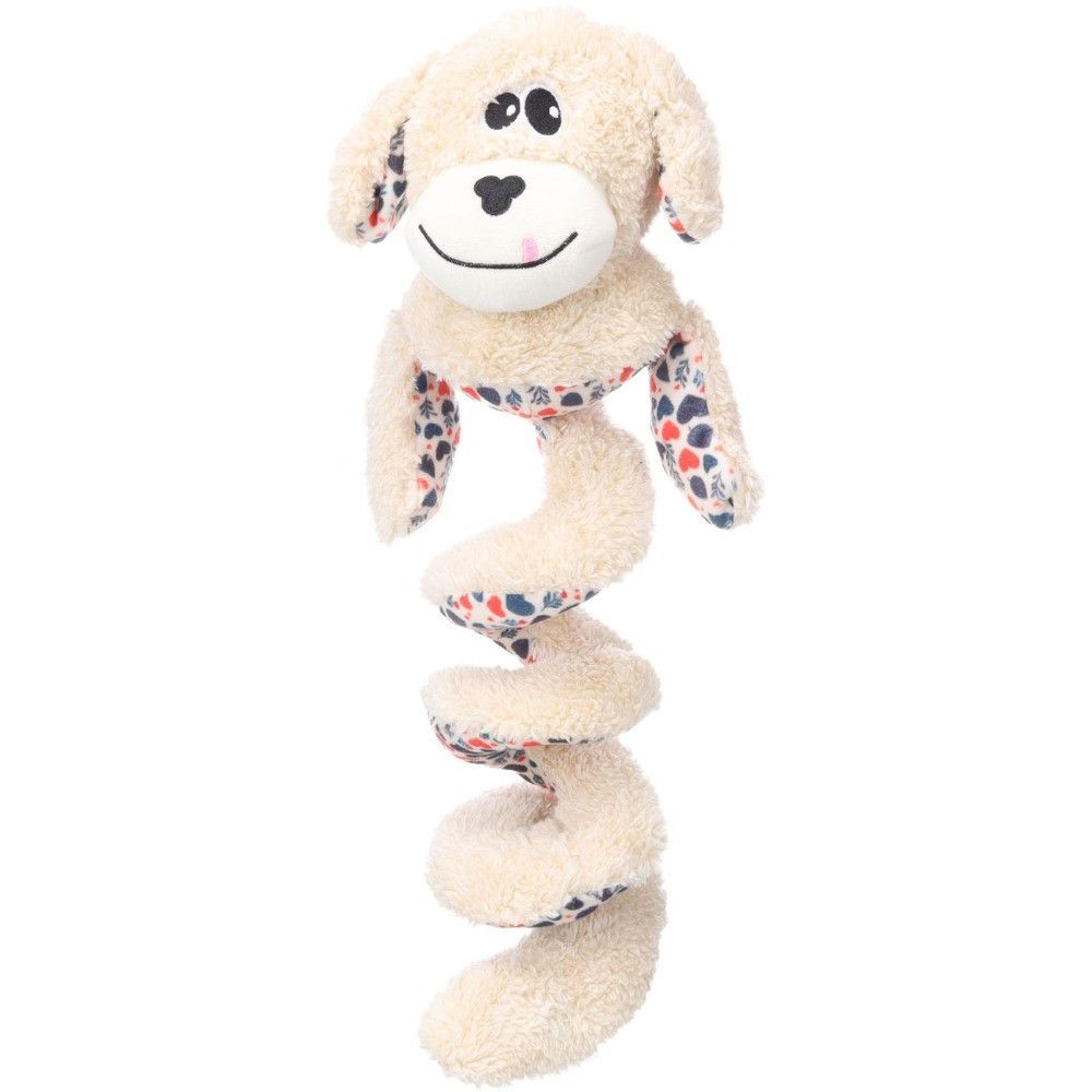 Jouet peluche pour chien floreo spirale beige - flamingo