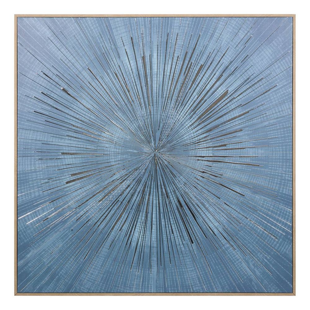 Toile stan 78x78cm bleu