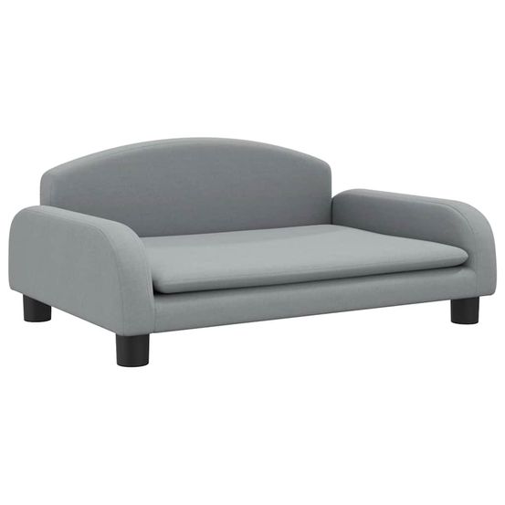Lit pour chien gris clair 70x45x30 cm tissu
