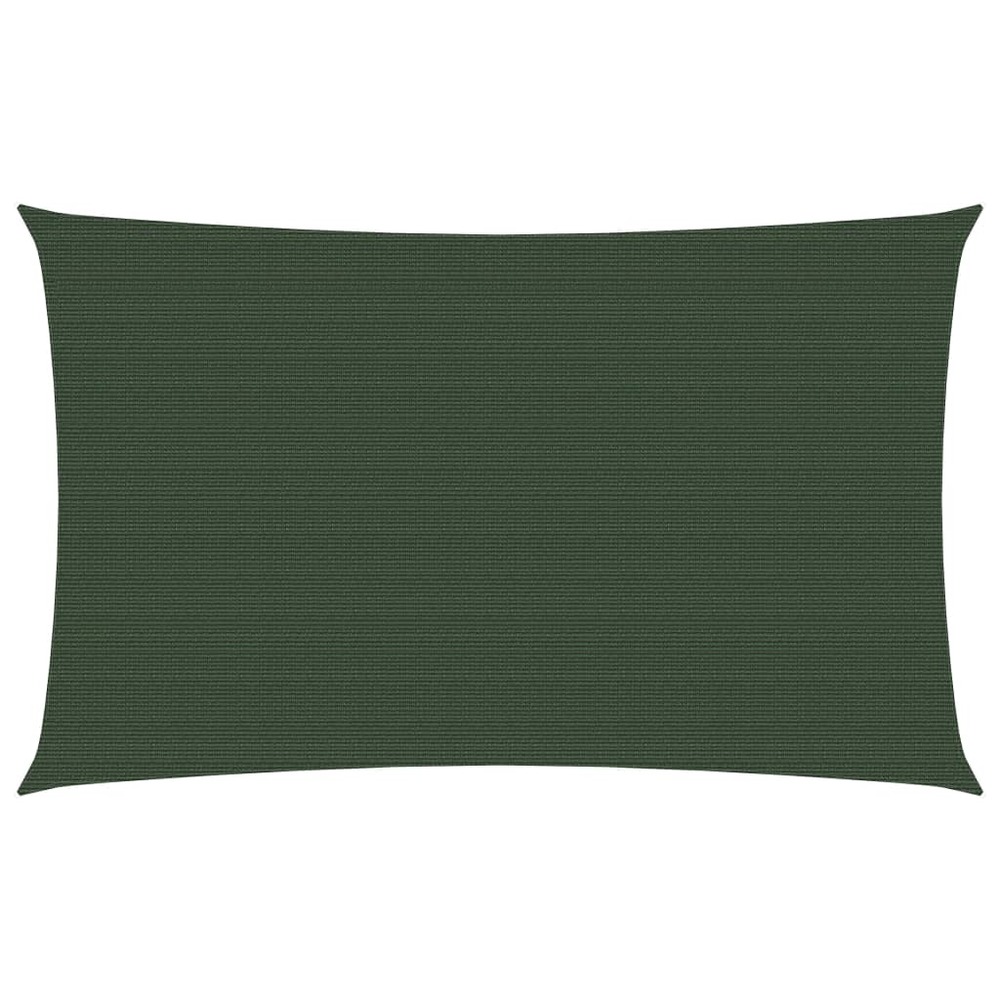 Voile toile d'ombrage parasol 160 g/m² vert foncé 2 x 5 m pehd