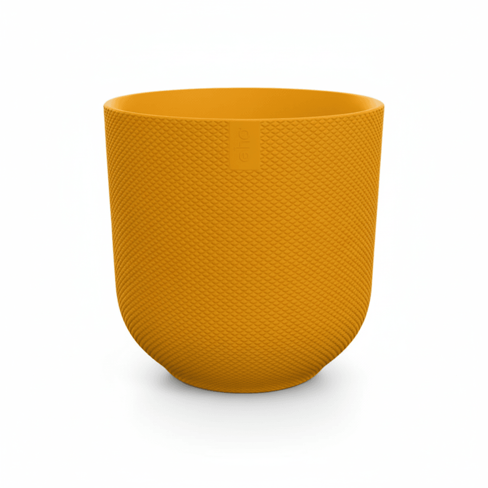 Pot de fleurs elho jazz rond jaune - d.23cm x h.21cm