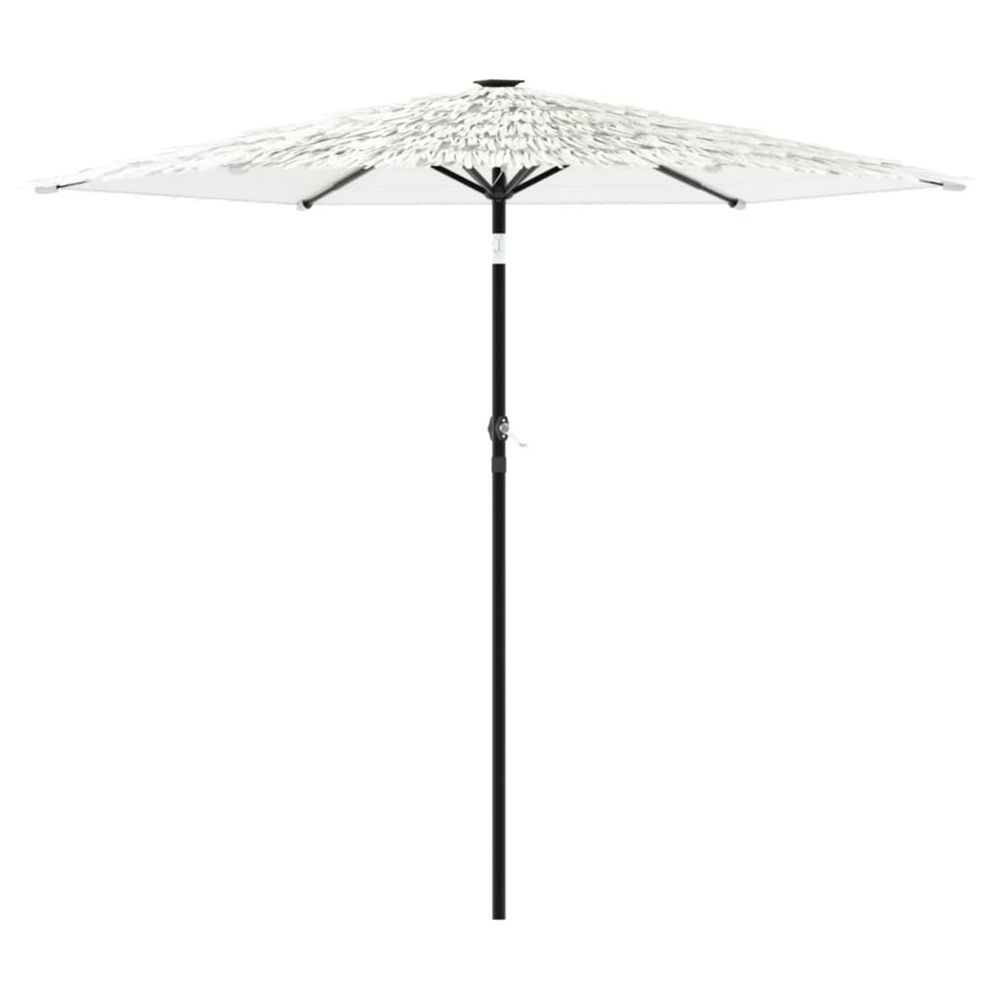 Parasol de jardin avec mât en acier blanc 223x223x213 cm