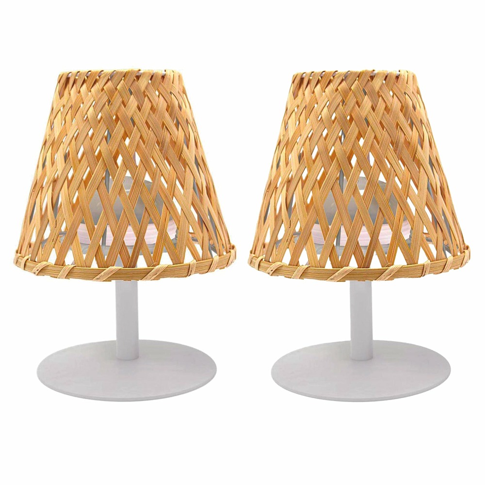 2 lampes de table sans fil ibiza h26cm