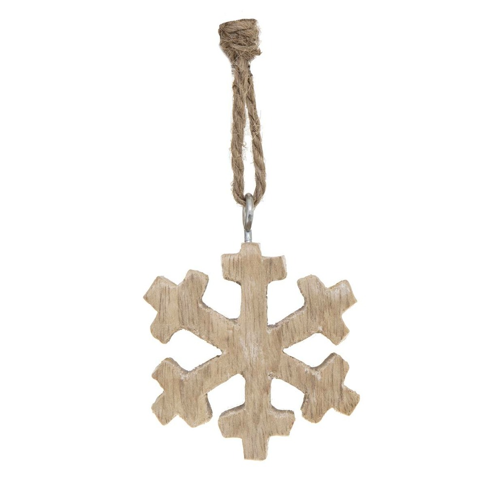 Sujet de noël flocon bois