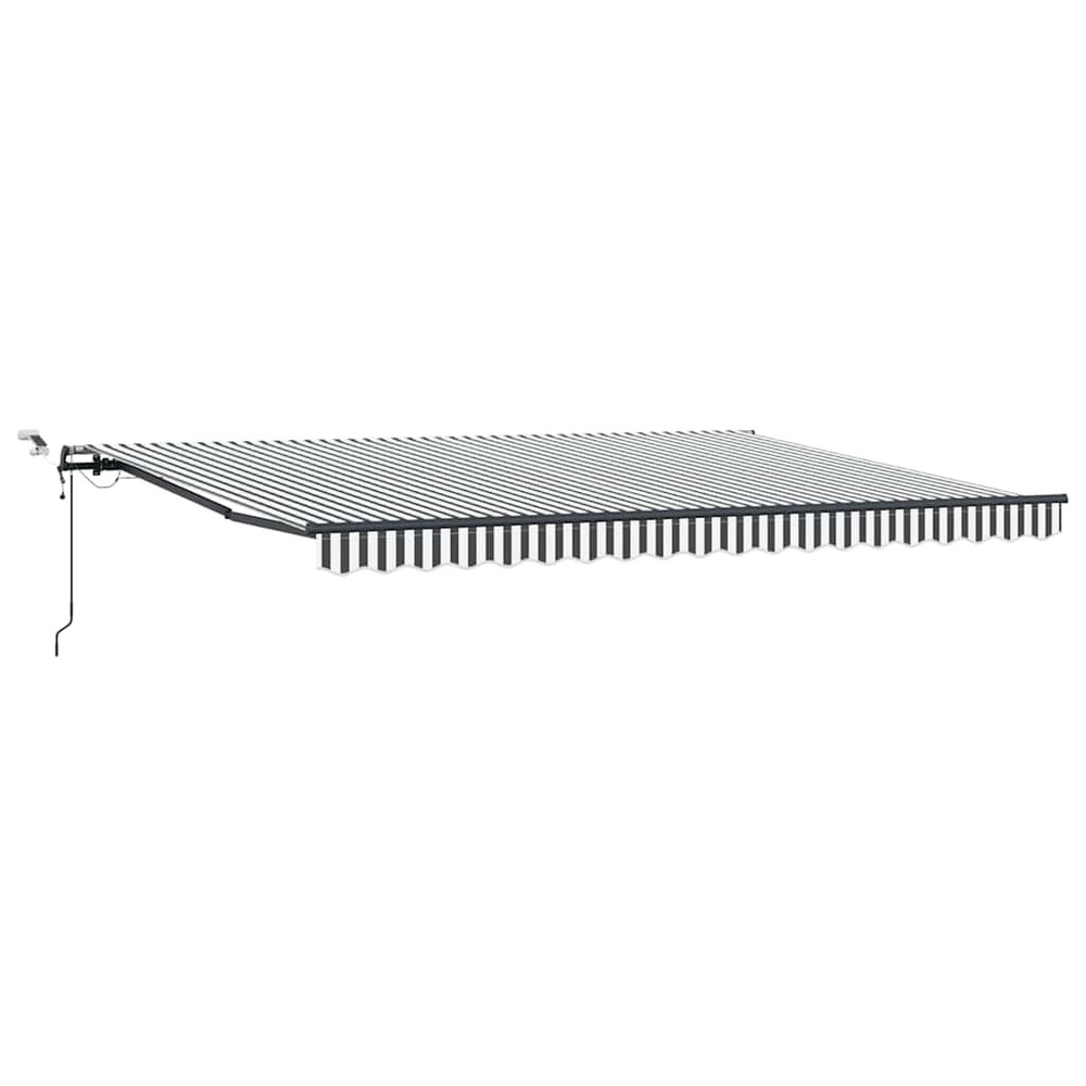 Auvent rétractable automatique avec led anthracite et blanc